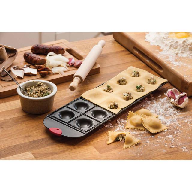 Premier Housewares From Scratch Ravioli Tray With Rolling Pin
