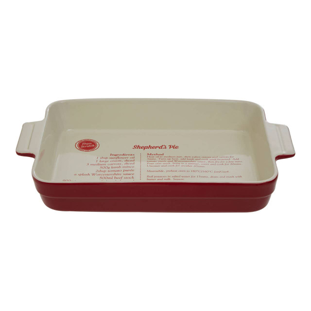 premier housewares From Scratch Red Stoneware Rectangular Baking Dish