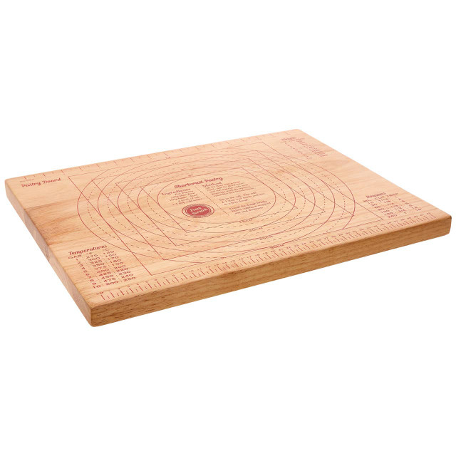 Premier Housewares From Scratch Rubberwood Pastry Board With Measurement Markings
