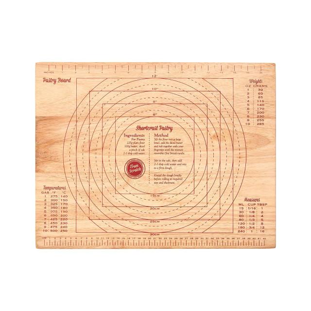 premier housewares From Scratch Rubberwood Pastry Board with Measurement Markings