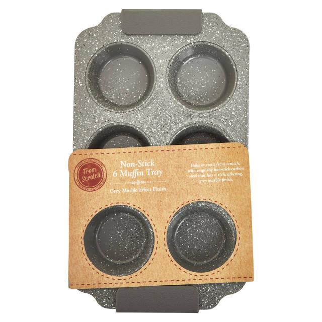 Premier Housewares From Scratch Six Cup Marble Effect Muffin Tray