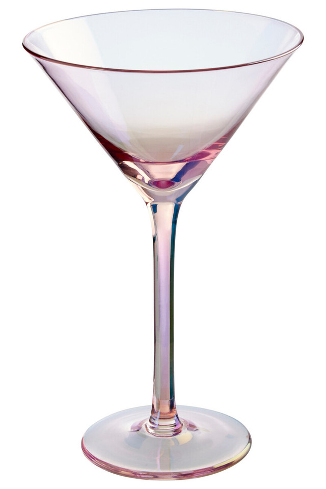 Premier Housewares Frosted Deco Set Of 2 Martini Glasses