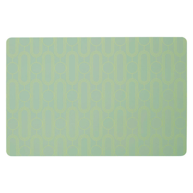 Premier Housewares Frosted Deco Set Of 4 Green Placemats
