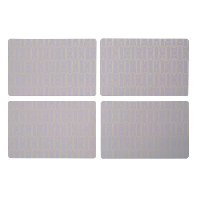 Premier Housewares Frosted Deco Set Of 4 Lilac Placemats