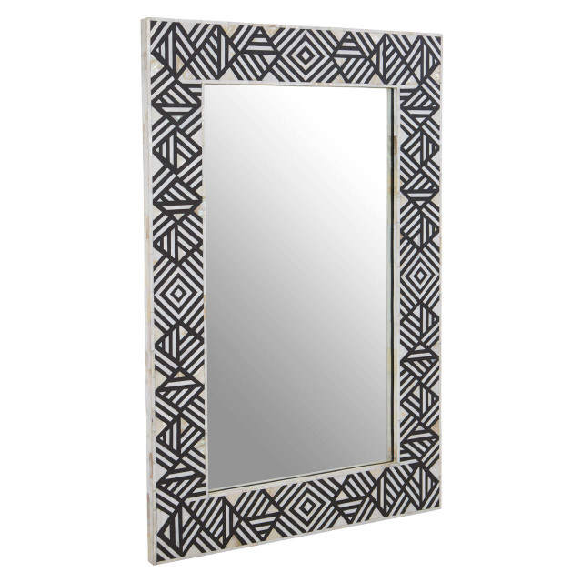 Premier Housewares Fusion Black And Mother Of Pearl Wall Mirror