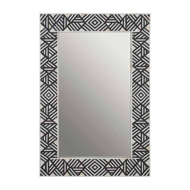 premier housewares Fusion Black and Mother Of Pearl Wall Mirror