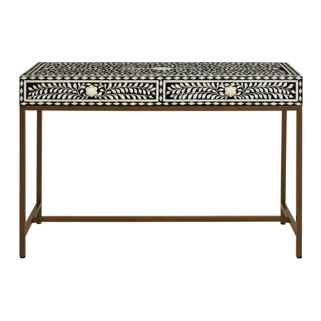 premier housewares Fusion Bone Inlay Console Table With 2 Drawers