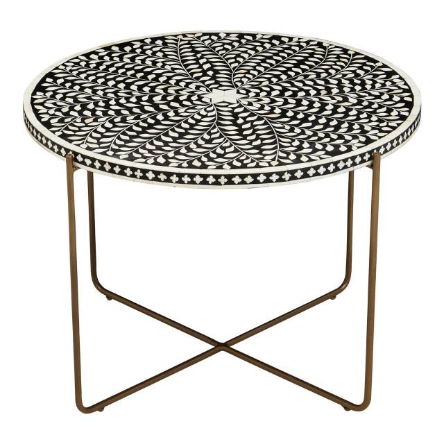 Premier Housewares Fusion Bone Inlay Round Coffee Table