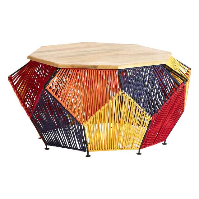 Premier Housewares Fusion Multicoloured Woven Hexagon Coffee Table