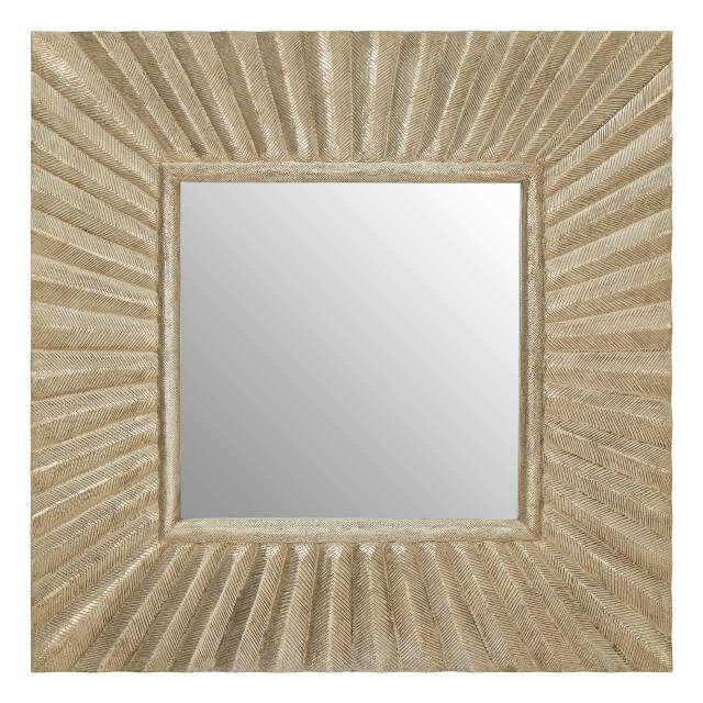 premier housewares Fusion Square Wall Mirror with Textured Silver Frame