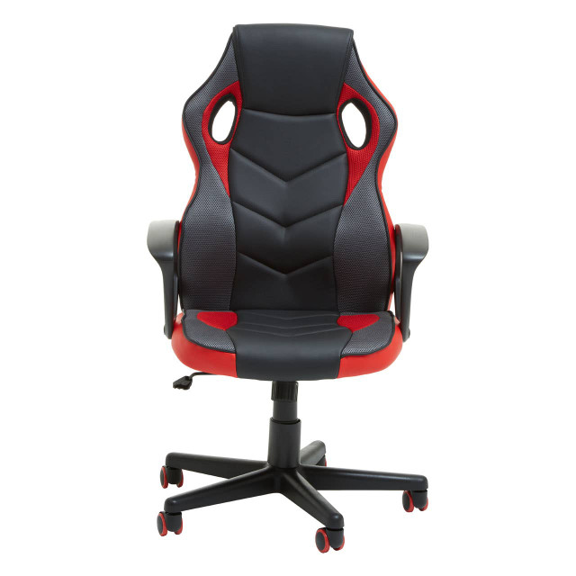 Premier Housewares Fynn Black And Red Home Or Gaming Office Chair