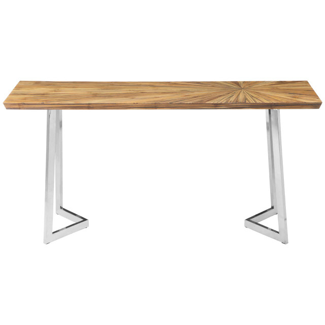 Premier Housewares Gabar Natural Bamboo Console Table