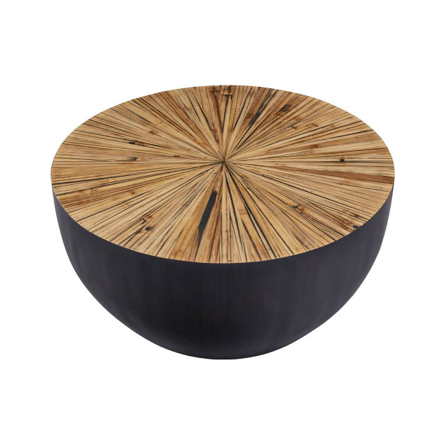 Premier Housewares Gabo Small Round Ebony Coffee Table