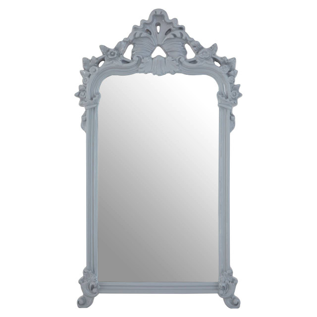 premier housewares Gabrieli Grey Wall Mirror With Ornate Frame