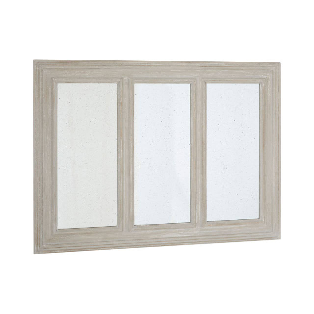Premier Housewares Gail 3 Panel Wall Mirror With Ash Wood Frame