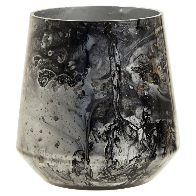 Premier Housewares Garan Grey Marble Effect Candle Holder