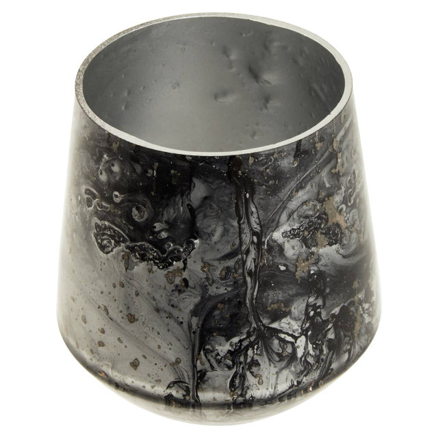 Premier Housewares Garan Grey Marble Effect Candle Holder