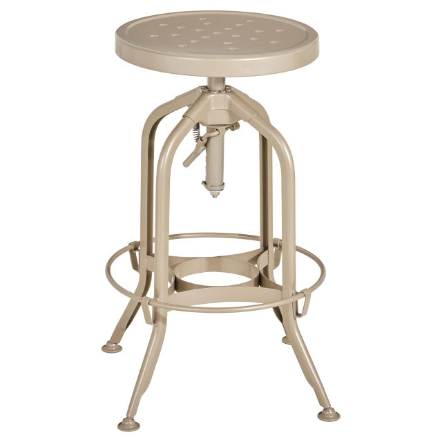 Premier Housewares Gator Champagne Finish Adjustable Bar Stool