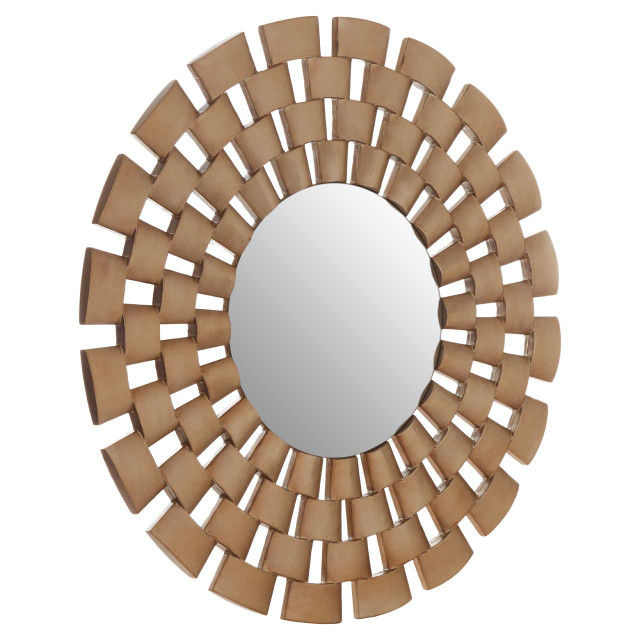 Premier Housewares Geela Round Antique Silver Finish Wall Mirror