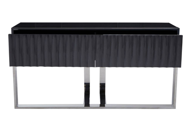 Premier Housewares Genoa Grey Gloss Finish Console Table