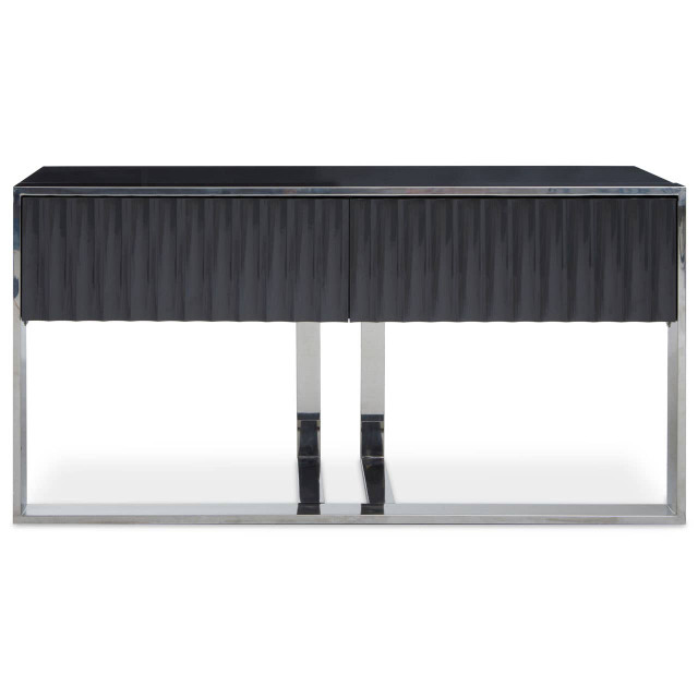 premier housewares Genoa Grey Gloss Finish Console Table