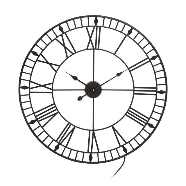 Premier Housewares Genova Large Black And White LED Wall Clock