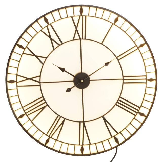 premier housewares Genova Large Black And White LED Wall Clock