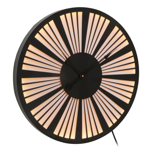 Premier Housewares Genova Small Black And White LED Wall Clock