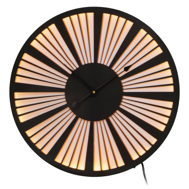 premier housewares Genova Small Black And White LED Wall Clock