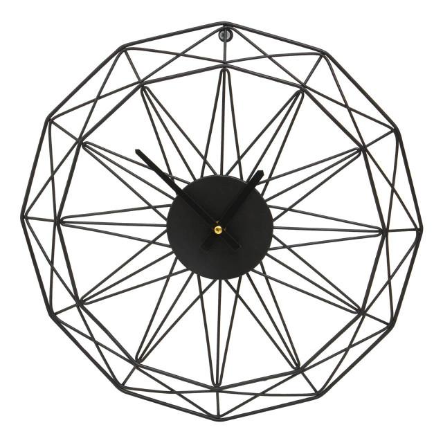 premier housewares Genova Small Black Metal Wall Clock