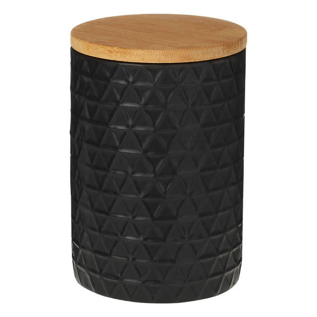 Premier Housewares Geome 750ml Matte Black Canister