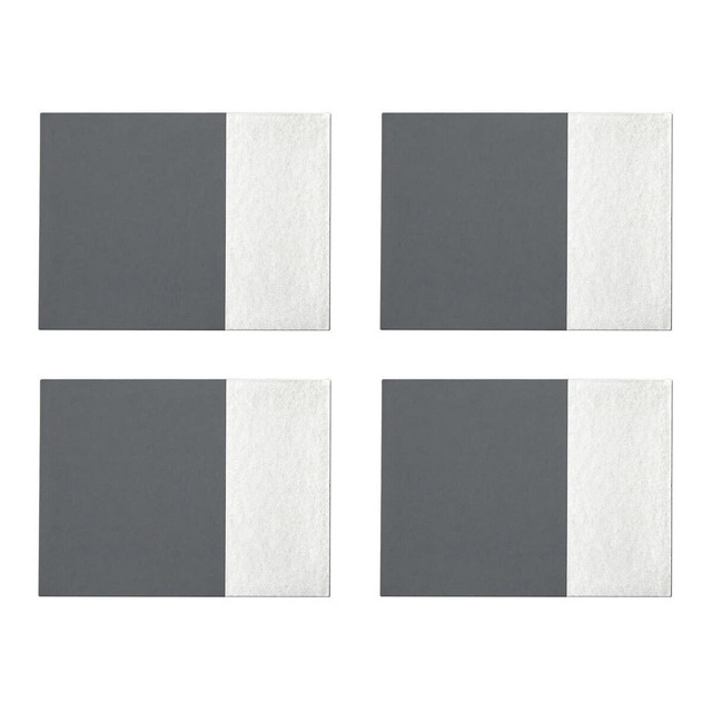 Premier Housewares Geome Set Of 4 Dipped Grey And Silver Placemats