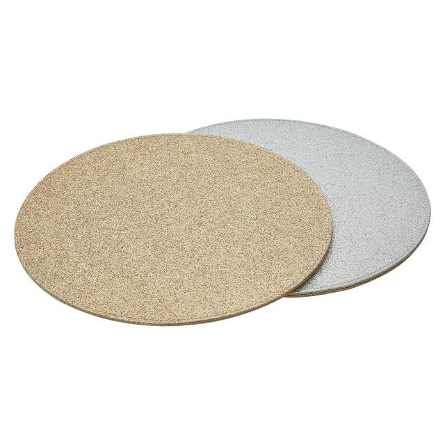 Premier Housewares Geome Set Of 4 Reversible Gold And Silver Glitter Placemats