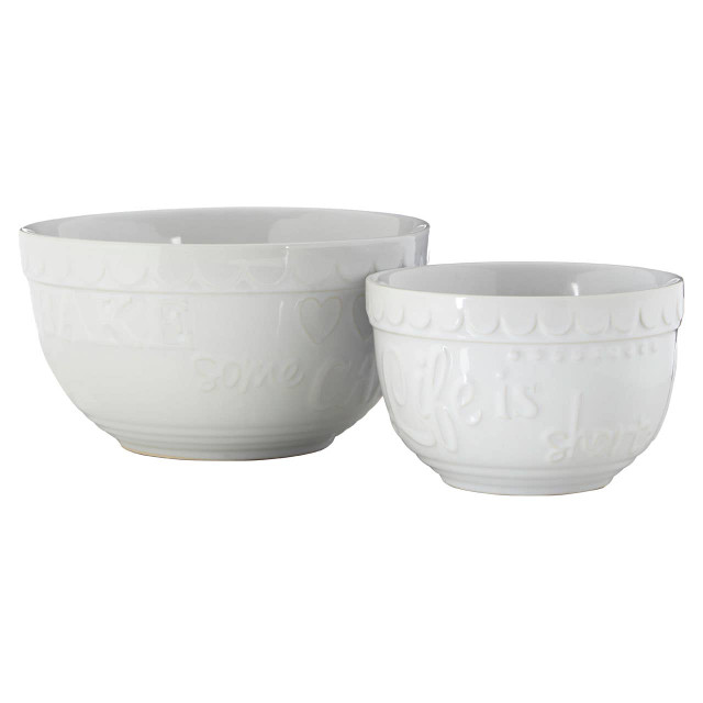 Premier Housewares Gigi White Set Of Two Mixing Bowls