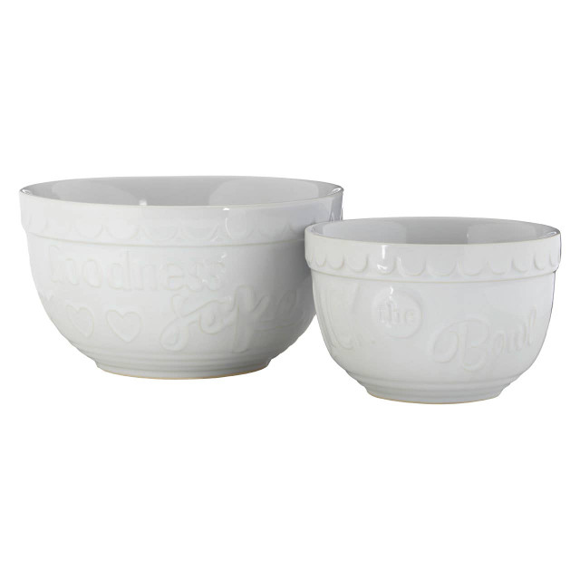 premier housewares Gigi White Set Of Two Mixing Bowls