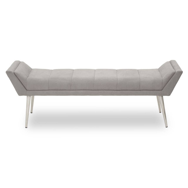 Premier Housewares Gilden Grey Bench With Angular Base