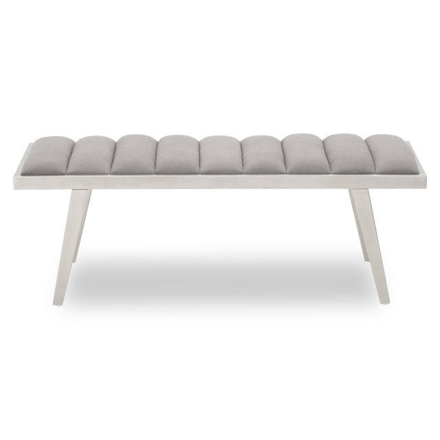 Premier Housewares Gilden Grey Bench With Splayed Legs
