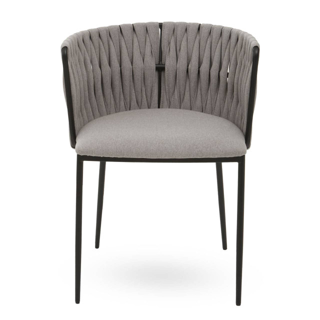 premier housewares Gilden Grey Dining Chair With Woven Back