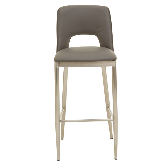 Premier Housewares Gilden Grey Leather Effect Bar Chair