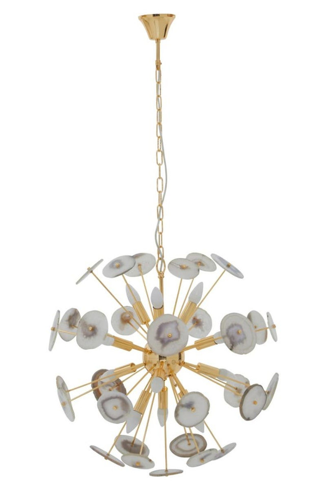 Premier Housewares Glamour Gold And Agate 12 Light Celing Light