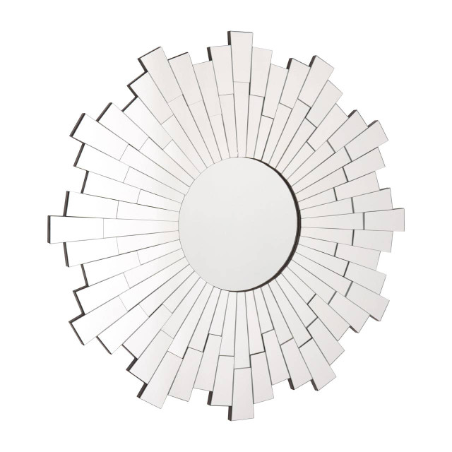 Premier Housewares Glitzy Sunburst Design Round Wall Mirror