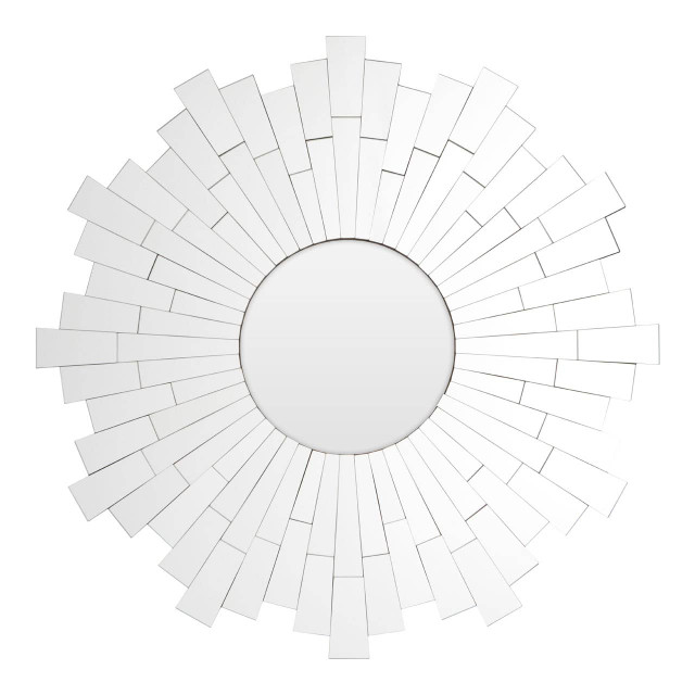 premier housewares Glitzy Sunburst Design Round Wall Mirror