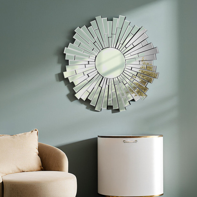 Premier Housewares Glitzy Sunburst Round Wall Mirror