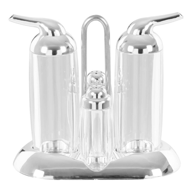 Premier Housewares Gozo Silver 4 Piece Condiment Set