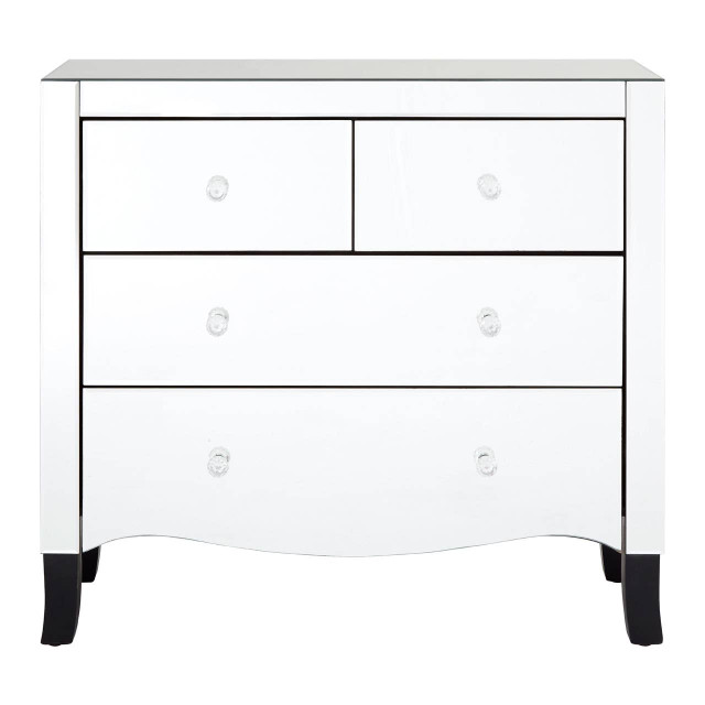 premier housewares Graciela Chest of 4 Drawers With Mirror Frame