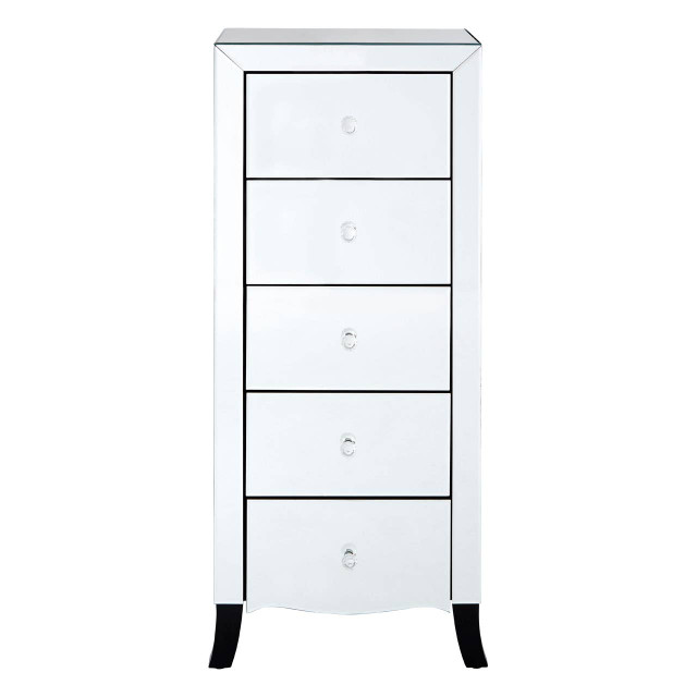 premier housewares Graciela Chest of 5 Drawer With Mirror Frame