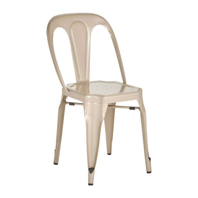 premier housewares Grange Champagne Finish Metal Chair