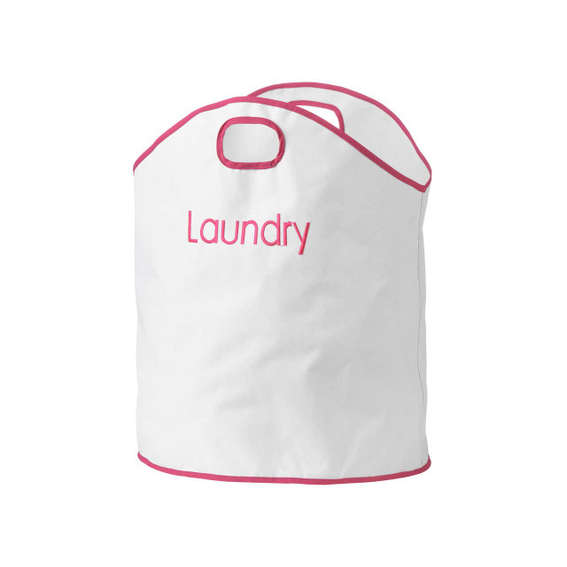 Premier Housewares GreenLoop Oxford Hot Pink Trim Laundry Bag