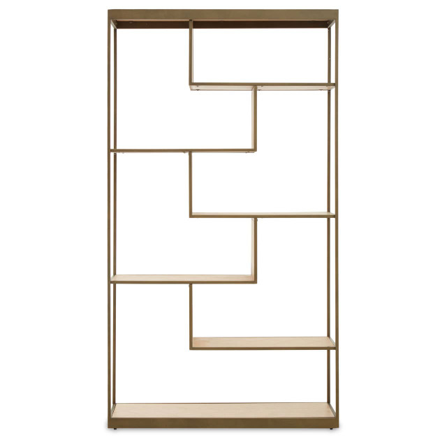 premier housewares Grenoble Brushed Brass Multi Tier Shelving Unit