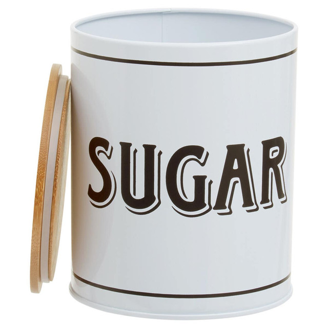premier housewares Grocer White Metal Sugar Canister
